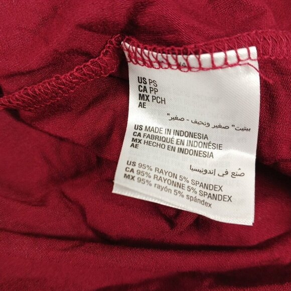 NWT JM COLLECTION Fall Winter Long Tee Petite SMALL Mock Neck Burgundy Rayon - Picture 10 of 10